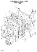 REFRIGERATOR DOOR Diagram and Parts List for 3VET21DKBW00  Whirlpool Refrigerator