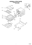 INTERNAL OVEN Diagram and Parts List for KDRP463LSS0  KitchenAid Range