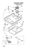 COOKTOP Diagram and Parts List for FES355YW0  Roper Range