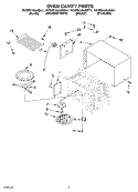 OVEN CAVITY Diagram and Parts List for KCMS185JBT1  KitchenAid Microwave