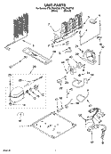 UNIT Diagram and Parts List for ET8LFKXKT02  Whirlpool Refrigerator