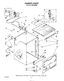 CABINET Diagram and Parts List for DP3840XPN2  Whirlpool Dishwasher