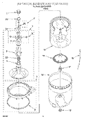 AGITATOR, BASKET AND TUB Diagram and Parts List for 3MAS4132FW0  Whirlpool Washer