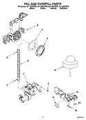 FILL AND OVERFILL PARTS Diagram and Parts List for DU1100XTPB3  Whirlpool Dishwasher