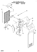 AIR FLOW Diagram and Parts List for RS25AWXBW00  Roper Refrigerator
