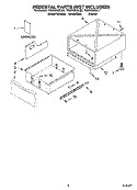 PEDESTAL PARTS (NOT INCLUDED), OPTIONAL PARTS (NOT INCLUDED) Diagram and Parts List for YGEW9200LW2  Whirlpool Dryer