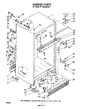CABINET Diagram and Parts List for ET18ZKXMWR1  Whirlpool Refrigerator
