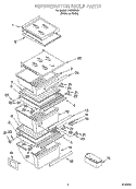 REFRIGERATOR SHELF PARTS Diagram and Parts List for IHS226303  Inglis Refrigerator