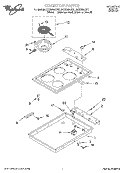SECTION Diagram and Parts List for RCS3004GS1  Whirlpool Cooktop