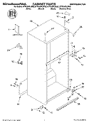 CABINET PARTS Diagram and Parts List for KTRC22ELWH02  KitchenAid Refrigerator