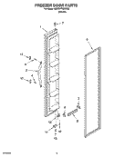 FREEZER DOOR PARTS Diagram and Parts List for 8ED2WTKXRT00  Whirlpool Refrigerator