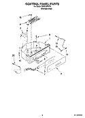 CONTROL PANEL PARTS Diagram and Parts List for KUIC15NRTS1  KitchenAid Ice Maker