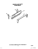 BACKGUARD Diagram and Parts List for SF3000EWW0  Whirlpool Range