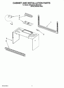 CABINET AND INSTALLATION PARTS Diagram and Parts List for IMH16XVS0  Whirlpool Microwave