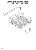 UPPER RACK AND TRACK PARTS Diagram and Parts List for DU1100XTPBA  Whirlpool Dishwasher
