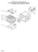 INTERNAL OVEN Diagram and Parts List for GBD307PDB3  Whirlpool Wall Oven
