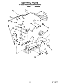 Part Location Diagram of 2311633 Whirlpool Control Box Harness