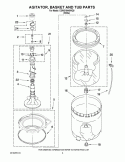 AGITATOR, BASKET AND TUB PARTS Diagram and Parts List for CSWS16445WQ0  Crosley Washer