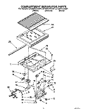 COMPARTMENT SEPARATOR Diagram and Parts List for ET22DKXAB01  Whirlpool Refrigerator