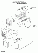 ICEMAKER PARTS Diagram and Parts List for 6ED2FHGXVQ00  Whirlpool Refrigerator