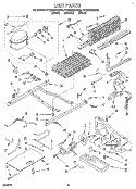 UNIT Diagram and Parts List for ET25DQRDB00  Whirlpool Refrigerator