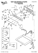 TOP AND CONSOLE PARTS Diagram and Parts List for 3XLGR5437KQ2  Whirlpool Dryer