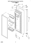 REFRIGERATOR DOOR, LIT/OPTIONAL Diagram and Parts List for KSRB25QABL11  KitchenAid Refrigerator