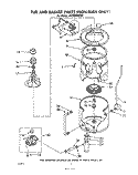 TUB AND BASKET (NON-SUDS ONLY) Diagram and Parts List for LA7685XMW0  Whirlpool Washer