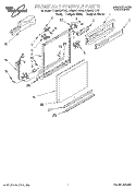 FRAME AND CONSOLE Diagram and Parts List for DU980QPDB5  Whirlpool Dishwasher