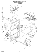 REAR PANEL Diagram and Parts List for KAWE768BAL1  KitchenAid Washer