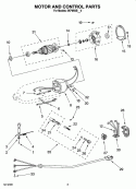 MOTOR AND CONTROL PARTS, OPTIONAL PARTS Diagram and Parts List for 5KPM50BGR4  KitchenAid Mixer