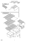 SHELF Diagram and Parts List for ET14NKXGN02  Whirlpool Refrigerator