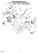 OVEN INTERIOR PARTS Diagram and Parts List for MT4155SPS2  Whirlpool Microwave