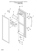 REFRIGERATOR DOOR Diagram and Parts List for 6GD27DFXFS00  Whirlpool Refrigerator