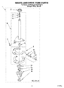BRAKE AND DRIVE TUBE Diagram and Parts List for KAWS700LQ0  KitchenAid Washer