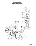 BLOWER Diagram and Parts List for KUDM220T3  KitchenAid Dishwasher