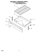 DRAWER & BROILER PARTS Diagram and Parts List for RF110AXST1  Whirlpool Range