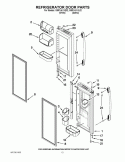 REFRIGERATOR DOOR PARTS Diagram and Parts List for GI5FVAXVL02  Whirlpool Refrigerator