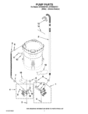 PUMP PARTS Diagram and Parts List for WTW8800YW1  Whirlpool Washer