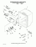REFRIGERATOR LINER PARTS Diagram and Parts List for KBFS20EVBL3  KitchenAid Refrigerator