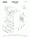 CABINET PARTS Diagram and Parts List for IX5HHEXWS03  Whirlpool Refrigerator