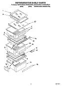 REFRIGERATOR SHELF PARTS Diagram and Parts List for GD5RHAXSL00  Whirlpool Refrigerator