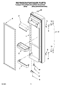 REFRIGERATOR DOOR PARTS Diagram and Parts List for ES5LHAXSQ00  Whirlpool Refrigerator