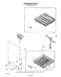 DISHRACK Diagram and Parts List for DU8300XT3  Whirlpool Dishwasher