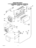 ICEMAKER, OPTIONAL Diagram and Parts List for ET6WSMXKT00  Whirlpool Refrigerator