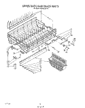 UPPER RACK AND TRACK Diagram and Parts List for KUDS220ST0  KitchenAid Dishwasher