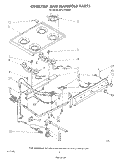 COOKTOP AND MANIFOLD , LITERATURE AND OPTIONAL Diagram and Parts List for SF3117SRW1  Whirlpool Range
