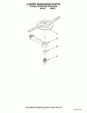 LOWER WASHARM PARTS Diagram and Parts List for DP1040XTXB5  Whirlpool Dishwasher