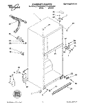 CABINET Diagram and Parts List for ET18GKXDN03  Whirlpool Refrigerator