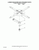LOWER WASHARM AND STRAINER PARTS Diagram and Parts List for KUDL03IVWH4  KitchenAid Dishwasher